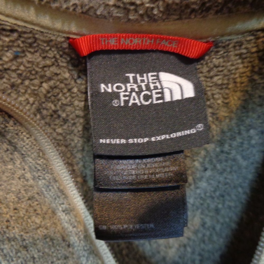 The North Face 1/4 Zip Pullover Knit Fleece Jacket Mens L Light Brown - Picture 5 of 6